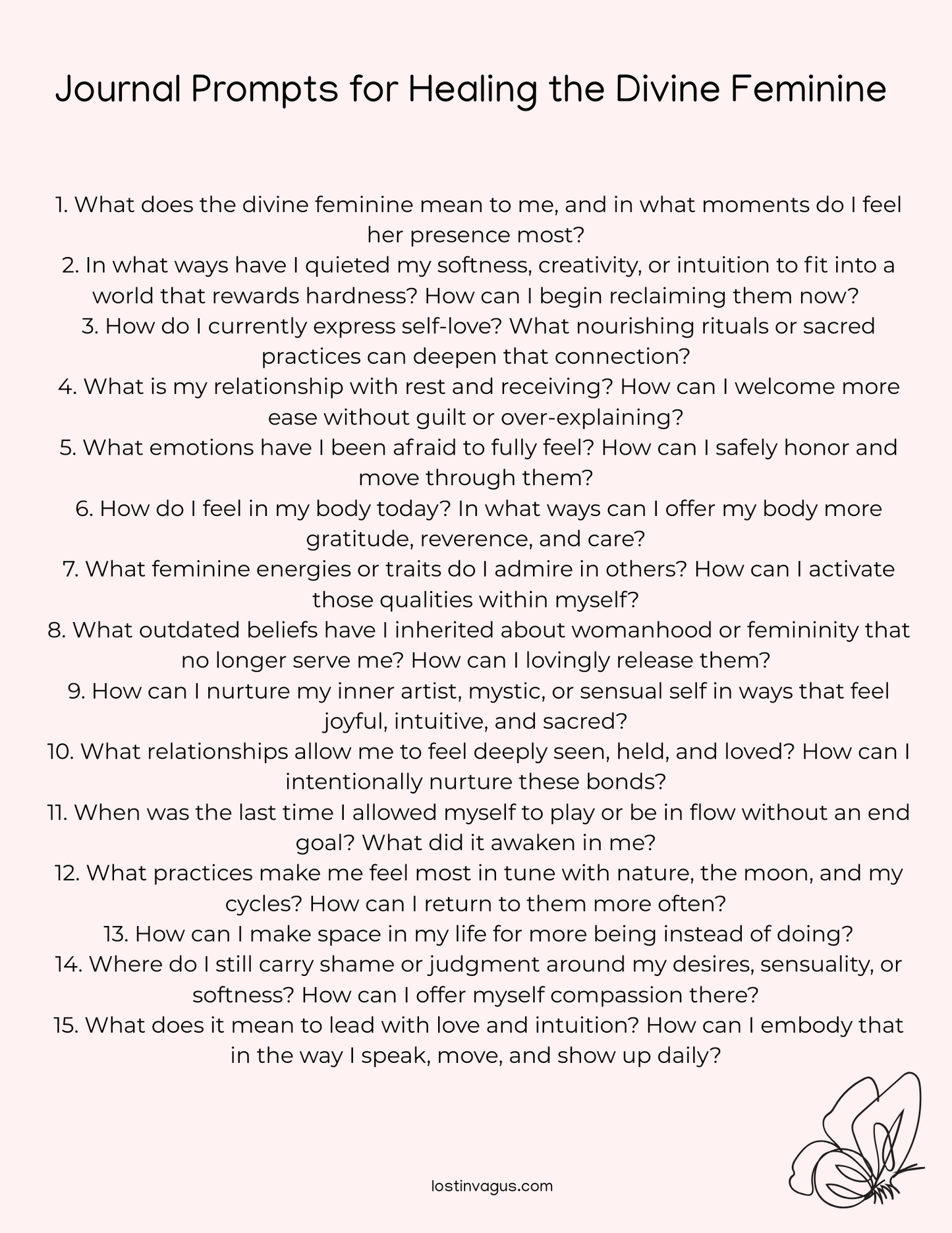 Journal Prompts for Healing the Divine Feminine🦋🌸